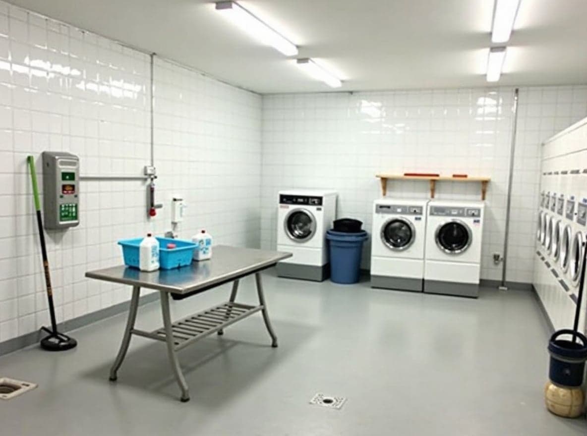 Laundry room — before digital enhancement